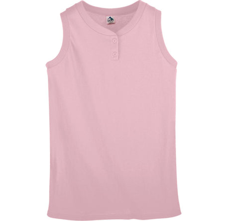 Girls' Sleeveless Two-Button Softball Jersey