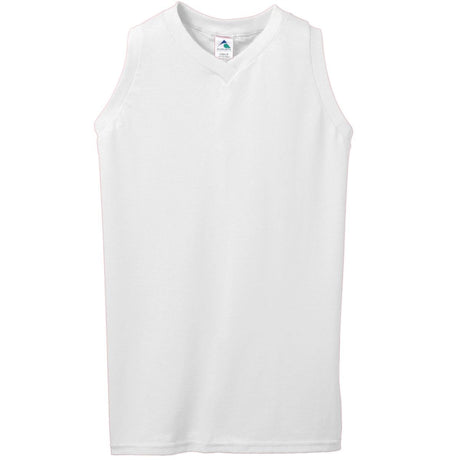 Girls' Sleeveless V-Neck Poly/Cotton Jersey