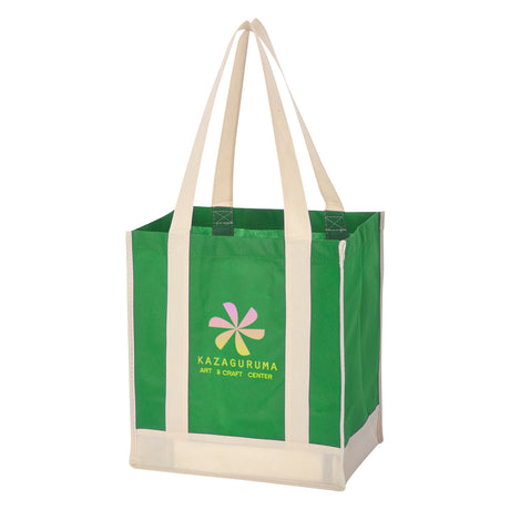 Non-woven Two-tone Shopper Tote Bag