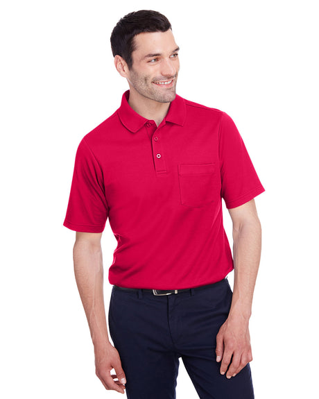 DEVON AND JONES Men's CrownLux Performance? Plaited Polo with Pocket