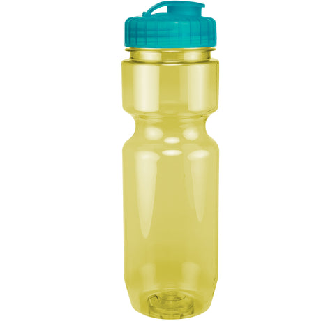 22 Oz. Translucent Bike Bottle w/ Flip Top Lid