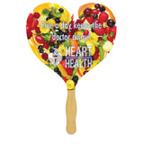 Heart Sandwiched Hand Fan (2 Side/1 imprint color)