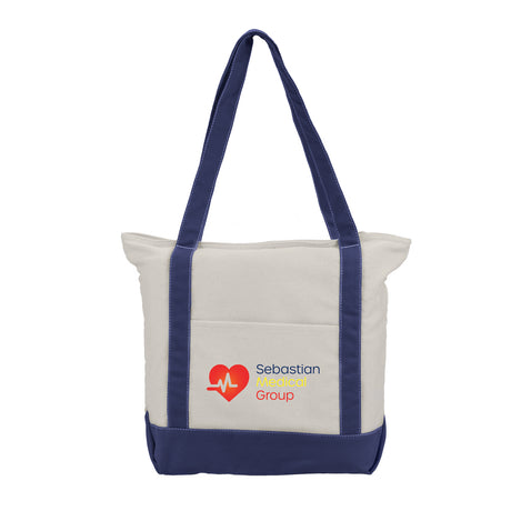 Zephyr - Cotton Canvas Boat Tote Bag - ColorJet