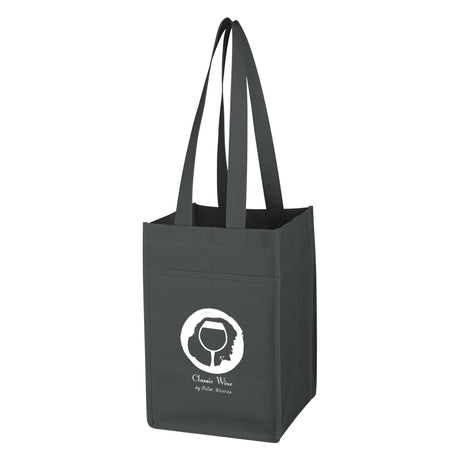 Non-woven 4 Bottle Wine Tote Bag