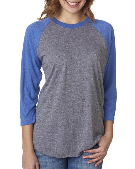 NEXT LEVEL APPAREL Unisex Triblend 3/4-Sleeve Raglan