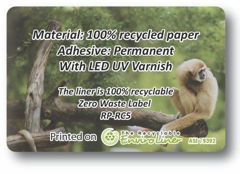 Eco-Friendly 100% PCW Roll Stickers (1.5" x 2.5" Rectangle)