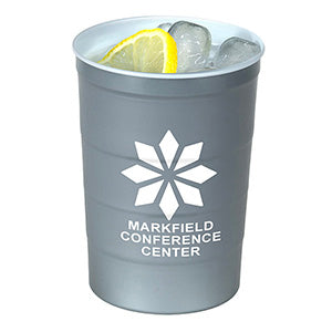 "The Cool Steel Beverage Cup" 16 Oz Reusable Recyclable Cup