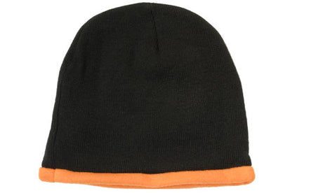 Roll Down Acrylic & Polar Fleece Toque Beanie