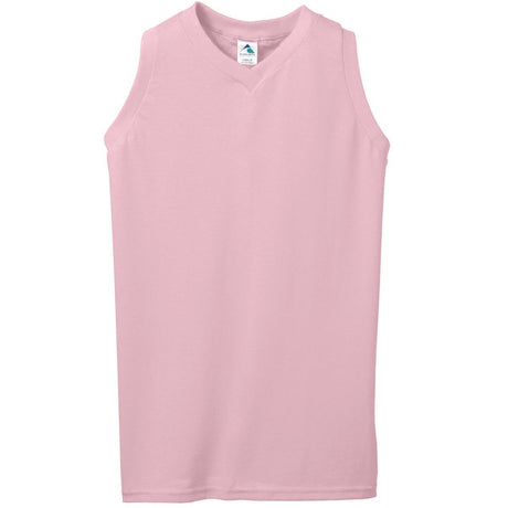 Girls' Sleeveless V-Neck Poly/Cotton Jersey