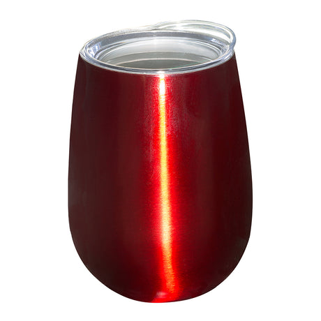 10 Oz. Stemless Vacuum Wine Tumbler w/Lid