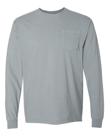 Comfort Colors Garment-Dyed Heavyweight Long Sleeve Pocket T-Shirt