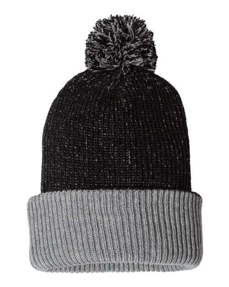 Sportsman 12" Knit Speckled Pom-Pom Beanie