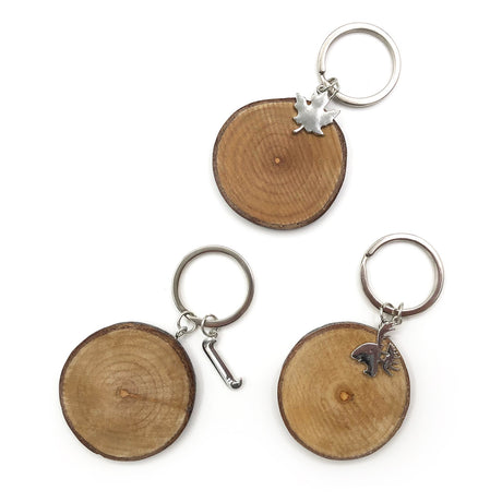 Natural Wood Keychain