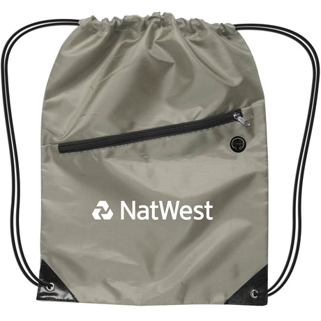 Drawstring Backpack w/ Zipper