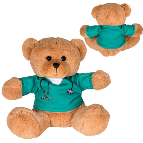 7" Doctor or Nurse Plush Bear w/T-Shirt