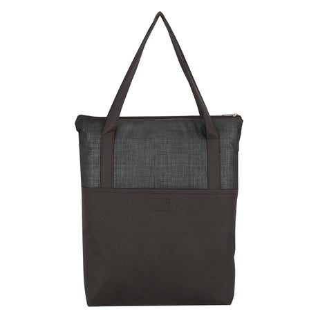 Crosshatch Non-woven Zippered Tote Bag