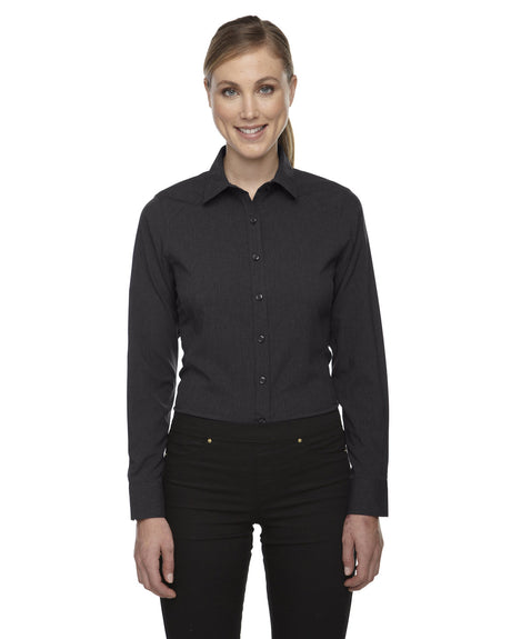 NORTH END SPORT BLUE Ladies' Mélange Performance Shirt