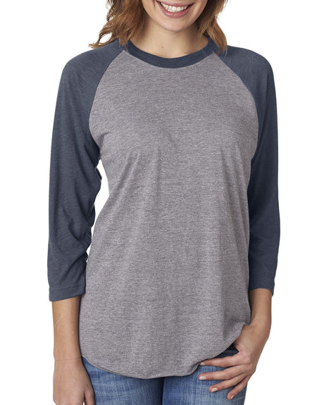 NEXT LEVEL APPAREL Unisex Triblend 3/4-Sleeve Raglan