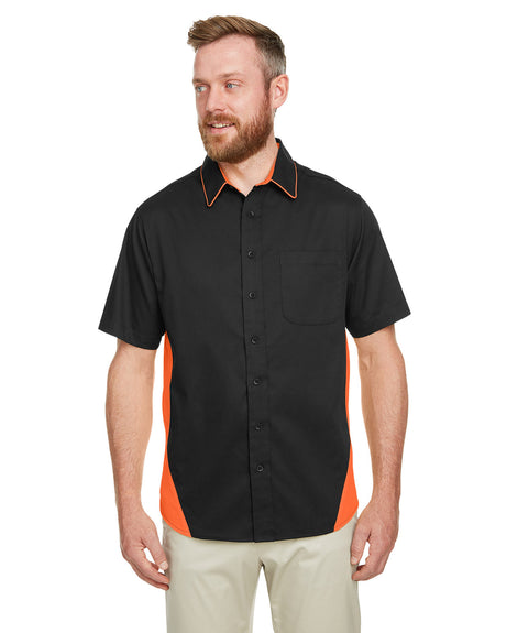 Harriton Men's Flash IL Colorblock Short Sleeve Shirt