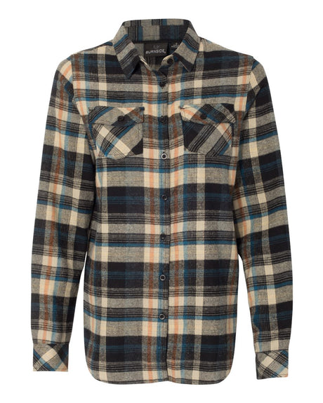 Burnside Women's Yarn Dyed Long Sleeve Flannel Shirt