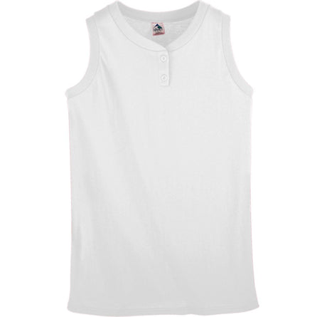 Girls' Sleeveless Two-Button Softball Jersey