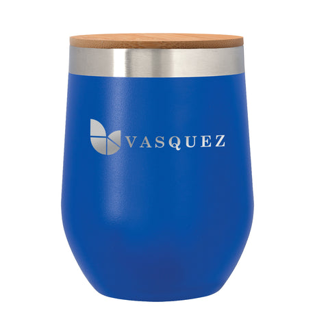 12 Oz. Vinay Stemless Wine Glass With Bamboo Lid