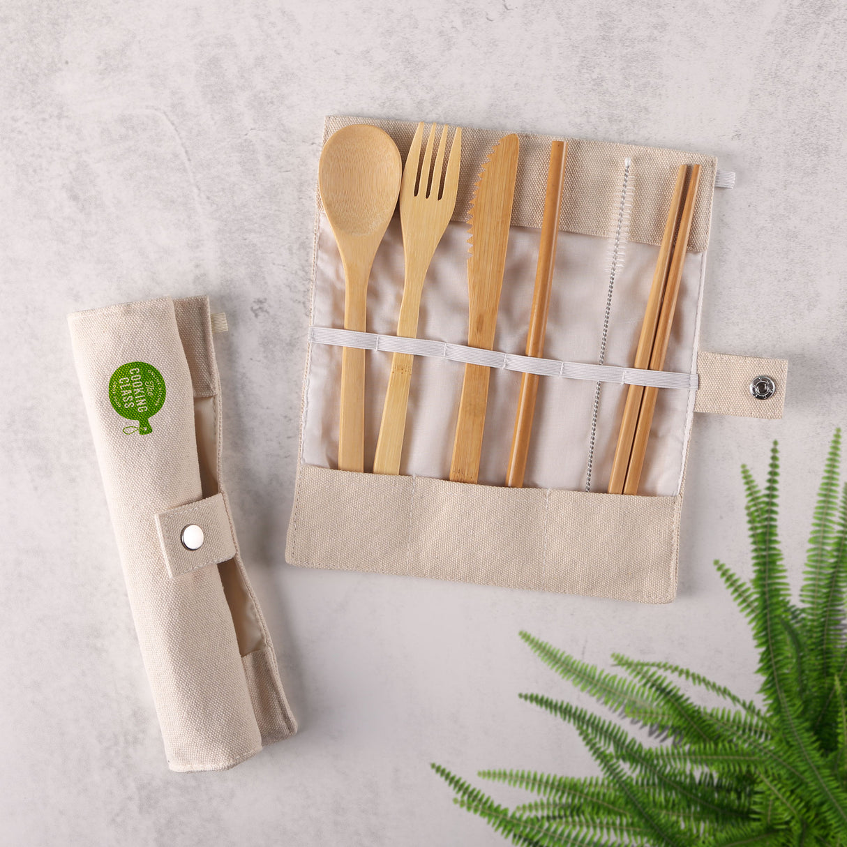 Bamboo Utensils With Pouch