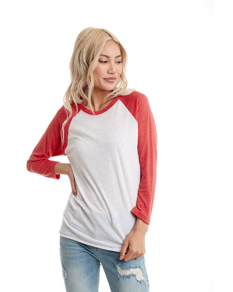 NEXT LEVEL APPAREL Unisex Triblend 3/4-Sleeve Raglan