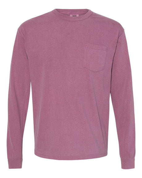 Comfort Colors Garment-Dyed Heavyweight Long Sleeve Pocket T-Shirt