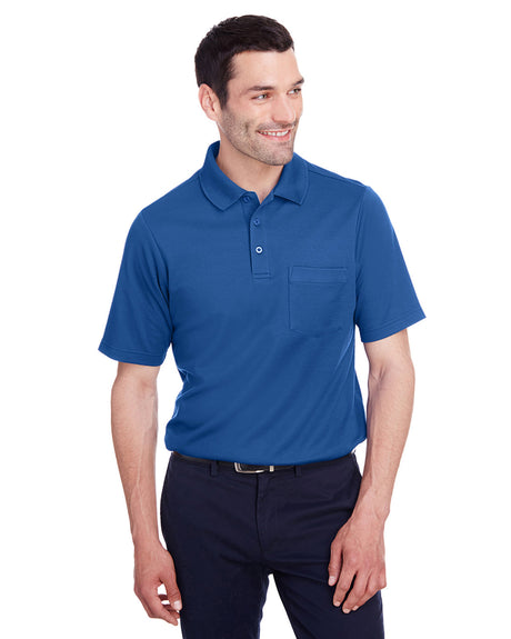 DEVON AND JONES Men's CrownLux Performance? Plaited Polo with Pocket