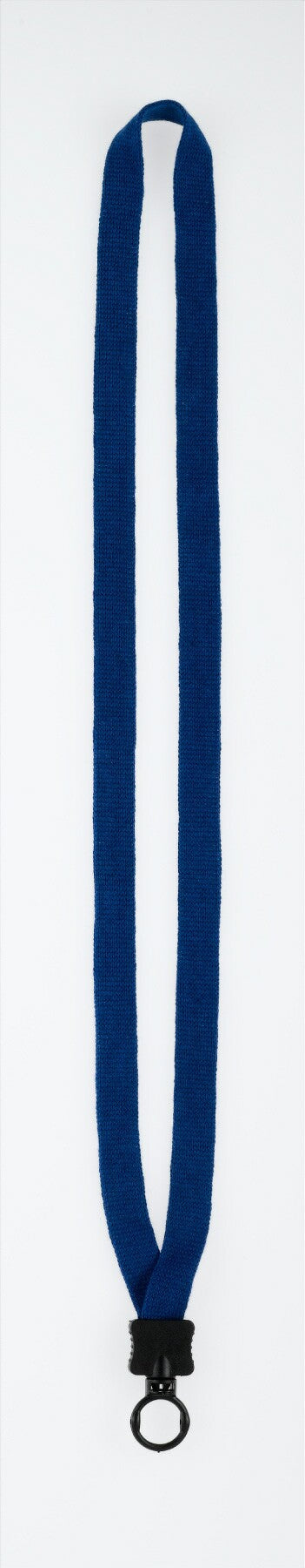 1/2" Knitted Cotton Lanyard w/Plastic Clamshell & O-Ring