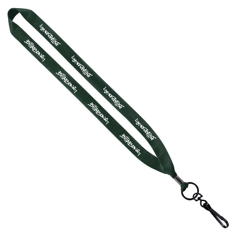 3/4" Polyester Lanyard w/Metal Crimp & Swivel Snap Hook