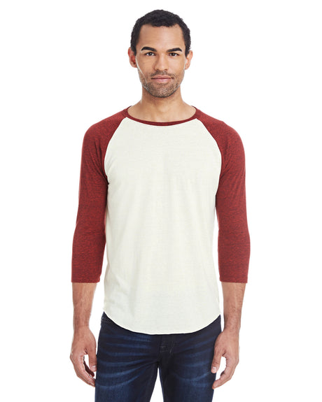 THREADFAST Unisex Triblend 3/4-Sleeve Raglan