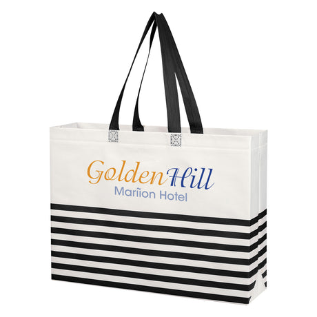 Non-woven Horizontal Stripe Tote Bag