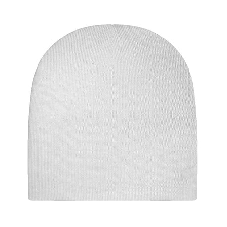 White Beanie with Dye-Sublimated Imprint