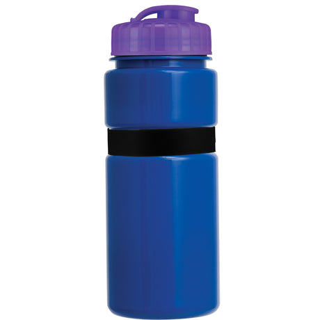 20 Oz. Sportster Bottle with Silicone Gripper Band w/ Push Pull Lid