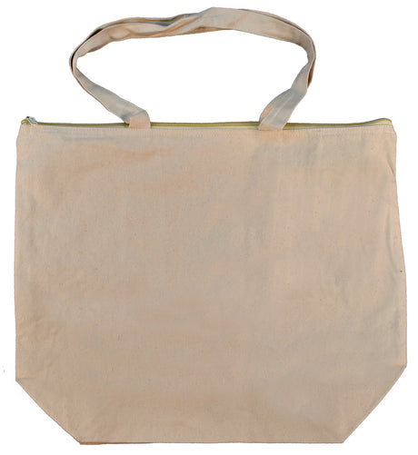 Deluxe Cotton Zipper Travel Tote